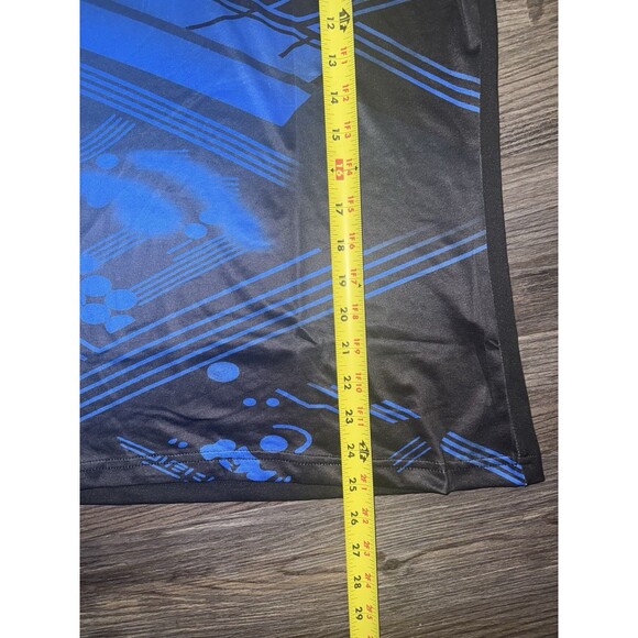 Sport Dri Polo Shirt Womens Medium Black Blue Compression Fit Polo NEW - Picture 3 of 4